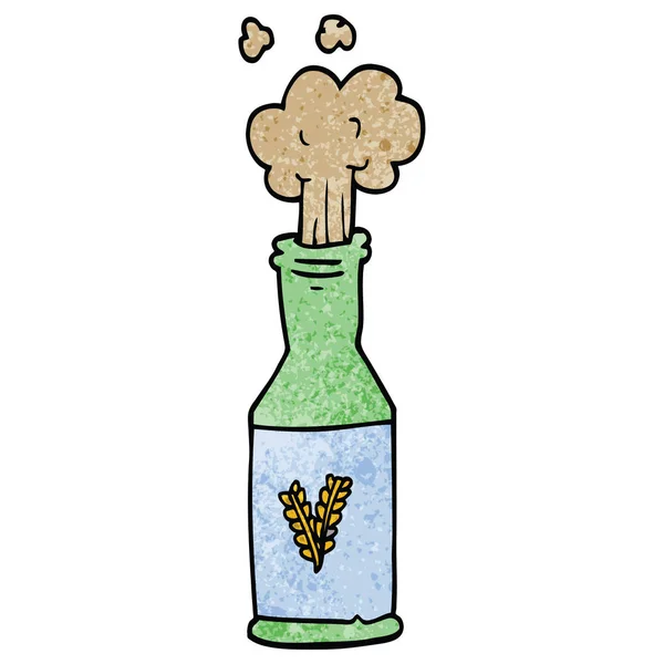 Dibujos Animados Garabato Cerveza Espuma — Vector de stock