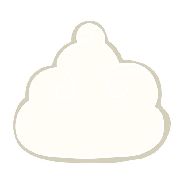 Cartoon Doodle Cloud Symbol — Stock Vector