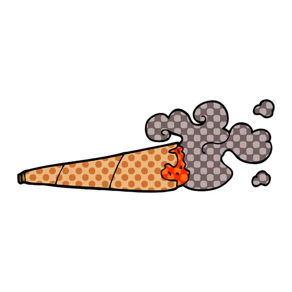Cartoon Doodle Válcované Cigaret — Stockový vektor