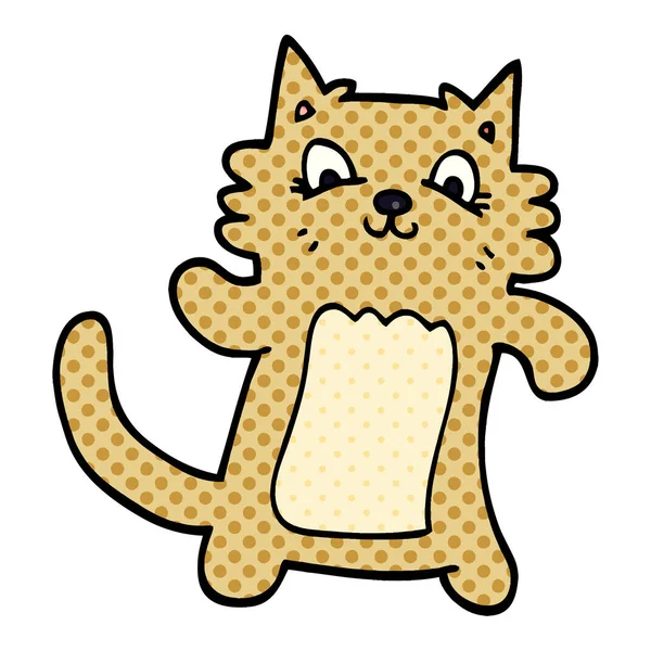 Zeichentrick Doodle Tanzende Katze — Stockvektor