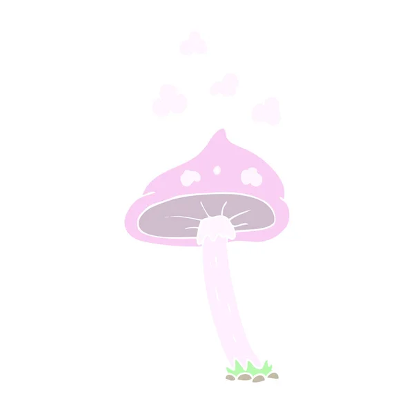 Illustration Couleur Plate Champignon — Image vectorielle