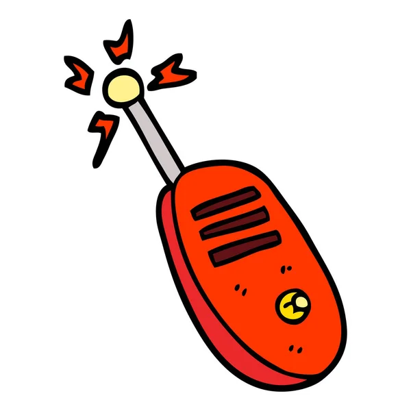 Hand Getrokken Doodle Stijl Cartoon Walkie Talkie — Stockvector