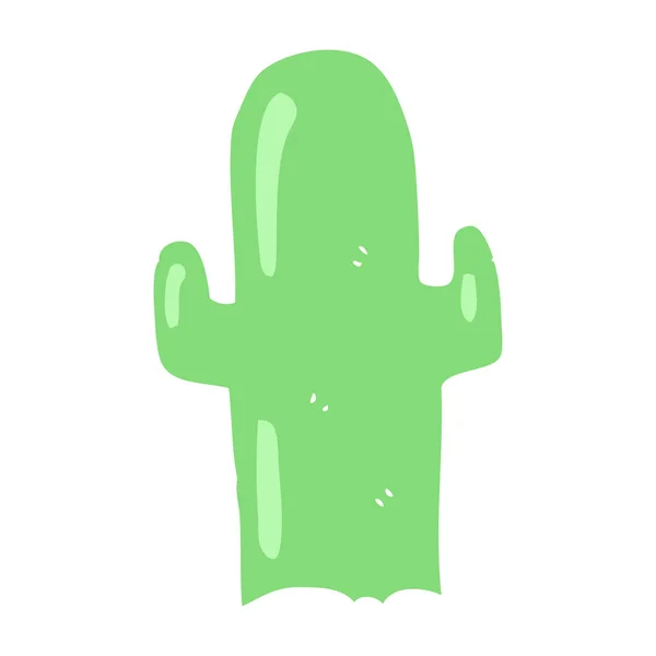 Plochý Barevný Obrázek Kaktus — Stockový vektor