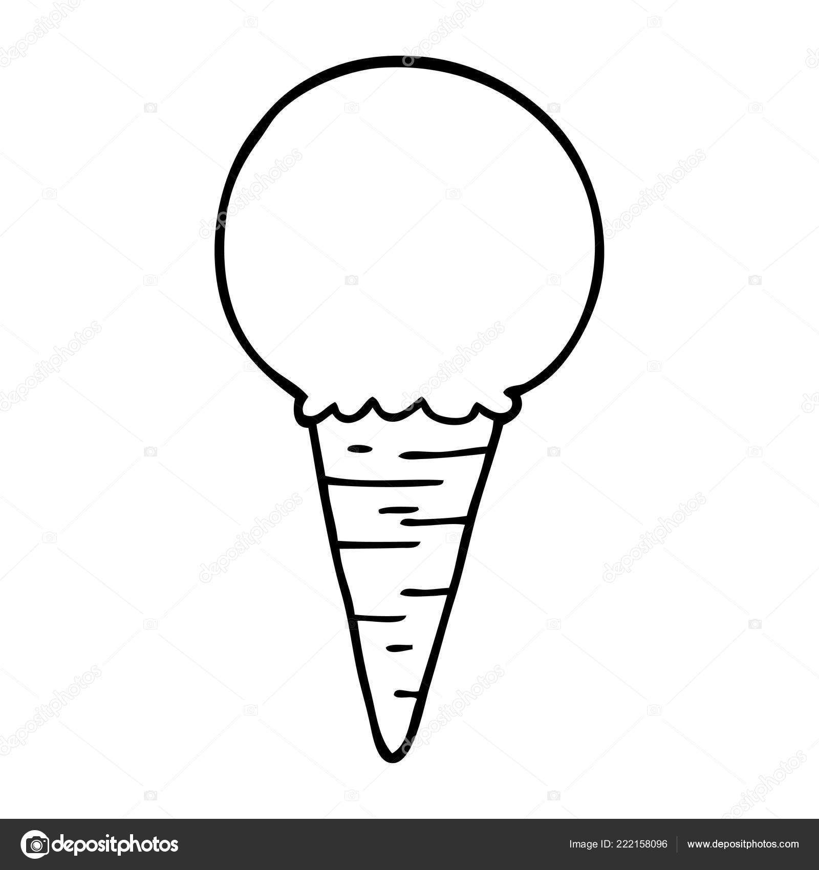 Line Drawing Cartoon Ice Cream Cone Vector Image By C Lineartestpilot Vector Stock Line Drawing Cartoon Ice Cream Cone Vector Image By C Lineartestpilot Vector Stock