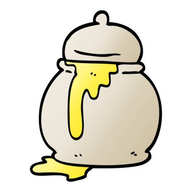 vektör degrade illüstrasyon karikatür bal çömleği