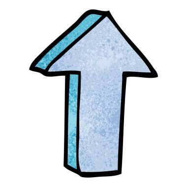 Beyaz arka plan üzerinde izole karikatür doodle ok