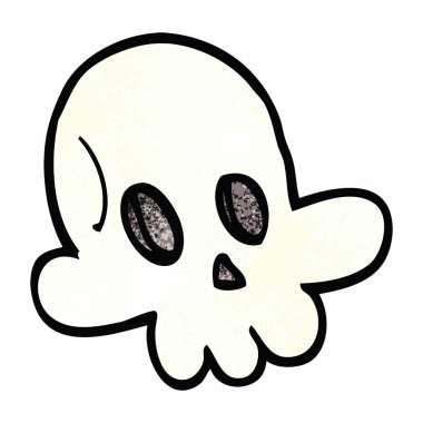 çizgi film doodle Cadılar Bayramı kafatası