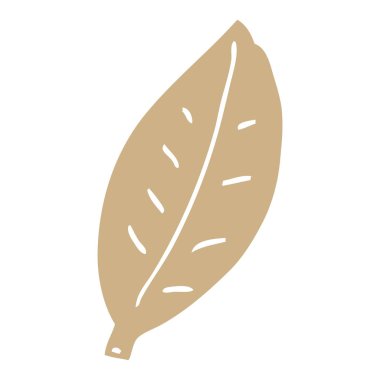 çizgi film doodle yaprak, vektör çizim 