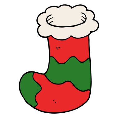 çizgi film doodle Noel çorap