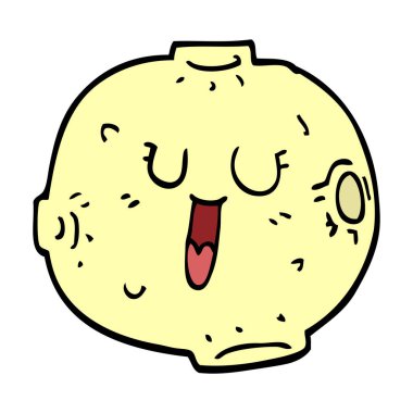 çizgi film doodle parlayan ay