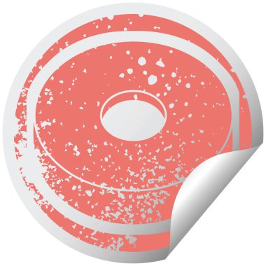 çörek sıkıntılı etiket grafik illüstrasyon simge