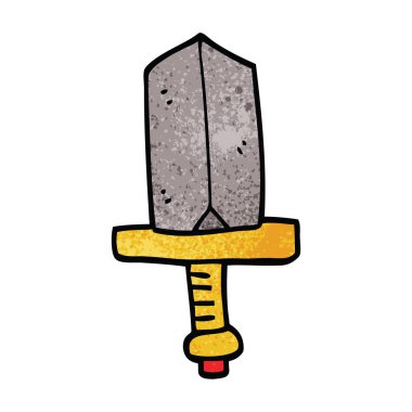 çizgi film jeweled doodle hançer