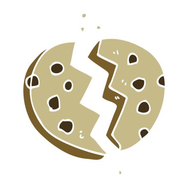 çizgi film doodle coockie vektör çizim