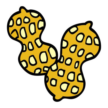 fıstık, vektör, illüstrasyon karikatür doodle