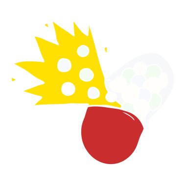 düz renk tarzı çizgi film güçlü tıp