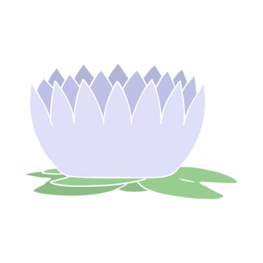 düz renk tarzı çizgi film Nilüfer