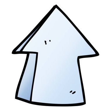 çizgi film doodle işaret eden ok