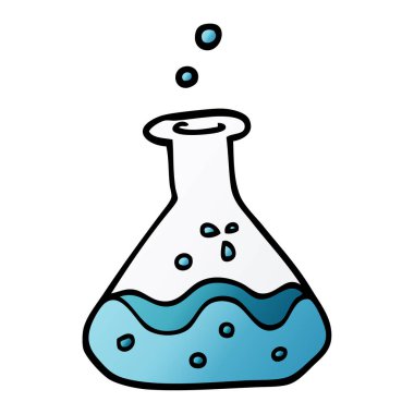 çizgi film doodle kimyasal şişeler