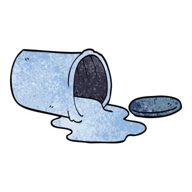 çizgi film doodle dökülen boya