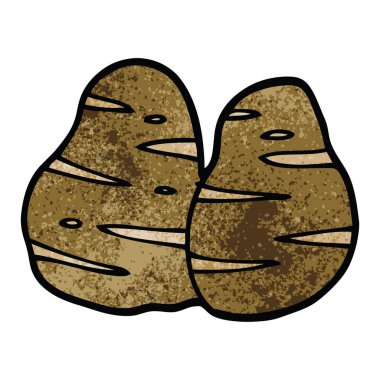 patates, vektör, illüstrasyon karikatür doodle