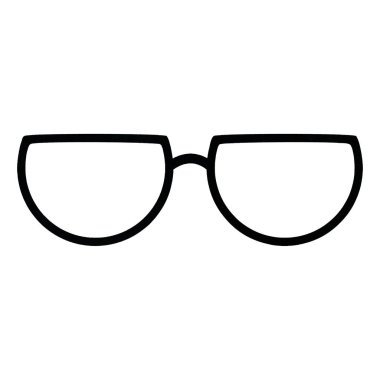 Gözlük grafik vektör çizim simgesi