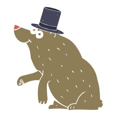 unutmayın ki silindir şapka düz renkli çizimi