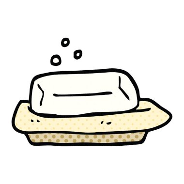 çizgi roman tarzı çizgi film sabun ve çanak