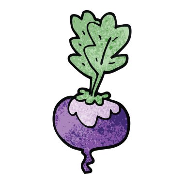 Doodle sebze, renkli vektör çizim karikatür