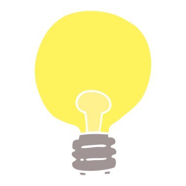 çizgi film doodle ampul