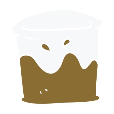 çizgi film doodle bardak içecek