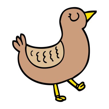 karikatür kuş çizilmiş doodle tarzı el