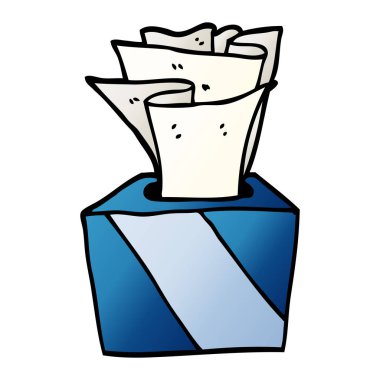 çizgi film doodle kutu mendil