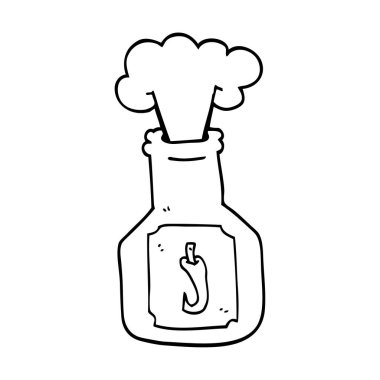 çizgi çizme çizgi film sıcak kırmızı sos