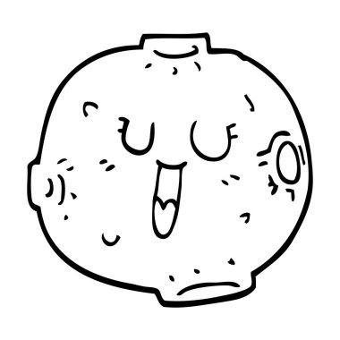 çizim karikatür parlayan ay