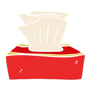 çizgi film doodle kutu mendil