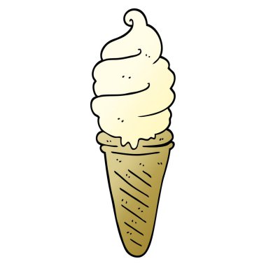 çizgi film doodle dondurma