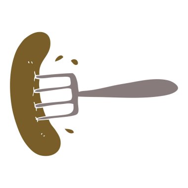 Sosisli sandviç çizgi film doodle