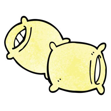 çizgi film doodle yastık illüstrasyon