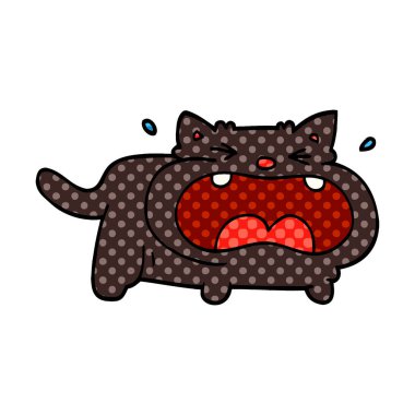 çizgi film doodle şişman kedi