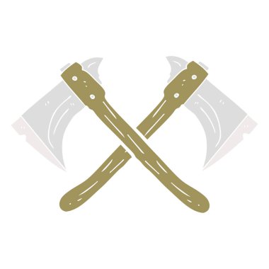 Çapraz eksen düz renkli çizimi