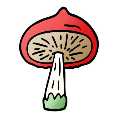 çizgi film doodle mantar illüstrasyon