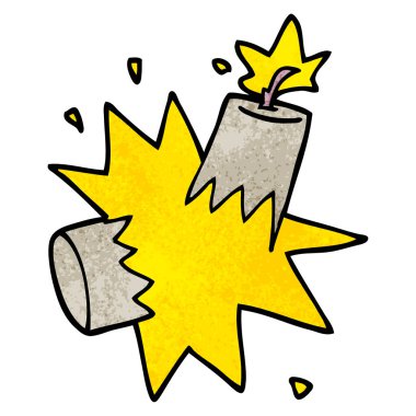 çizgi film doodle dinamit illüstrasyon