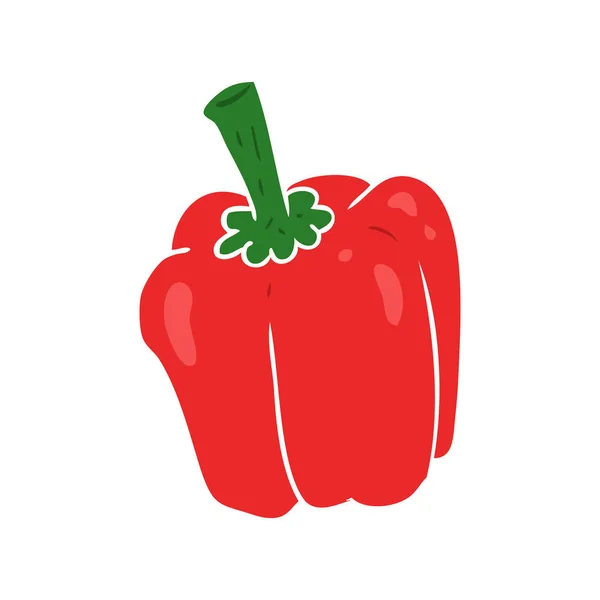 Egale Kleur Stijl Cartoon Peper — Stockvector