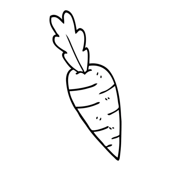 Linha Desenho Desenhos Animados Cenouras — Vetor de Stock
