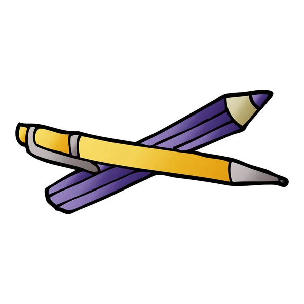 Kreskówka Doodle Długopis Ołówek — Wektor stockowy
