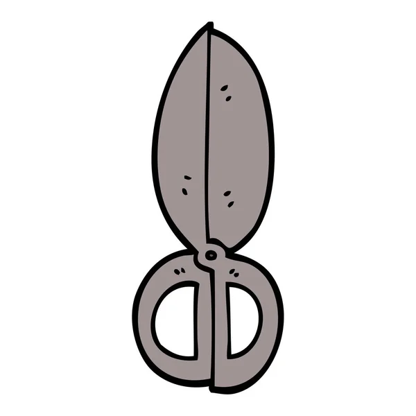 Cartoon Doodle Closed Scissors — Stock Vector