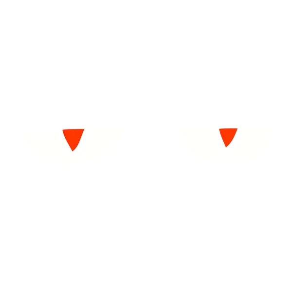 Plochý Barevný Obrázek Kreslený Zlo Oči — Stockový vektor