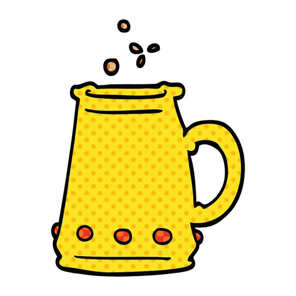 Komiks Stylu Cartoon Jem Inkrustowane Cup — Wektor stockowy