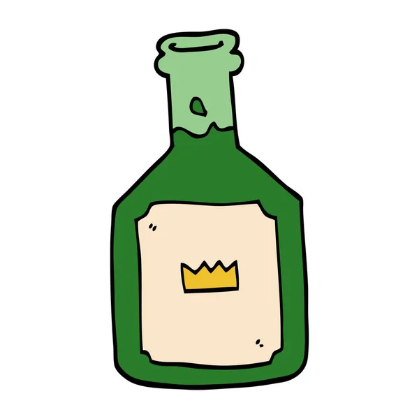 Dessin Animé Doodle Boisson Alcoolisée — Image vectorielle