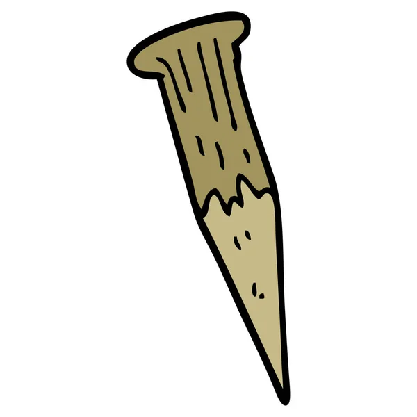 Kreskówka Doodle Drewniany Stawkę — Wektor stockowy